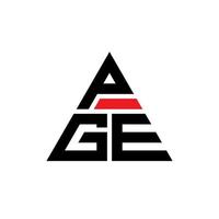 création de logo de lettre triangle pge avec forme de triangle. monogramme de conception de logo triangle pge. modèle de logo vectoriel triangle pge avec couleur rouge. pge logo triangulaire logo simple, élégant et luxueux.