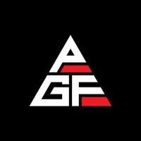 création de logo de lettre triangle pgf avec forme de triangle. monogramme de conception de logo triangle pgf. modèle de logo vectoriel triangle pgf avec couleur rouge. logo triangulaire pgf logo simple, élégant et luxueux.