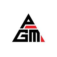 création de logo de lettre triangle pgm avec forme de triangle. monogramme de conception de logo triangle pgm. modèle de logo vectoriel triangle pgm avec couleur rouge. logo triangulaire pgm logo simple, élégant et luxueux.