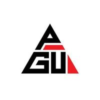 création de logo de lettre triangle pgu avec forme de triangle. monogramme de conception de logo triangle pgu. modèle de logo vectoriel triangle pgu avec couleur rouge. logo triangulaire pgu logo simple, élégant et luxueux.