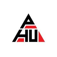 création de logo de lettre triangle phu avec forme de triangle. monogramme de conception de logo triangle phu. modèle de logo vectoriel triangle phu avec couleur rouge. logo triangulaire phu logo simple, élégant et luxueux.