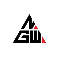 création de logo de lettre triangle ngw avec forme de triangle. monogramme de conception de logo triangle ngw. modèle de logo vectoriel triangle ngw avec couleur rouge. logo triangulaire ngw logo simple, élégant et luxueux.