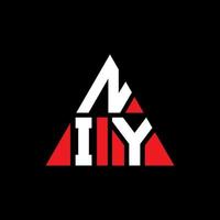 création de logo de lettre niy triangle avec forme de triangle. monogramme de conception de logo niy triangle. modèle de logo vectoriel triangle niy avec couleur rouge. niy logo triangulaire logo simple, élégant et luxueux.