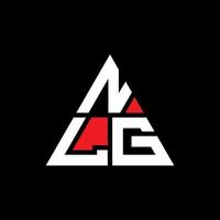 création de logo de lettre triangle nlg avec forme de triangle. monogramme de conception de logo triangle nlg. modèle de logo vectoriel triangle nlg avec couleur rouge. logo triangulaire nlg logo simple, élégant et luxueux.