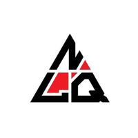 création de logo de lettre triangle nlq avec forme de triangle. monogramme de conception de logo triangle nlq. modèle de logo vectoriel triangle nlq avec couleur rouge. logo triangulaire nlq logo simple, élégant et luxueux.