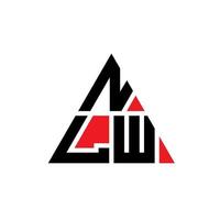 création de logo de lettre triangle nlw avec forme de triangle. monogramme de conception de logo triangle nlw. modèle de logo vectoriel triangle nlw avec couleur rouge. logo triangulaire nlw logo simple, élégant et luxueux.