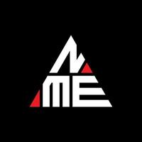 création de logo de lettre triangle nme avec forme de triangle. monogramme de conception de logo triangle nme. modèle de logo vectoriel triangle nme avec couleur rouge. logo triangulaire nme logo simple, élégant et luxueux.