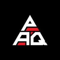 création de logo de lettre triangle paq avec forme de triangle. monogramme de conception de logo triangle paq. modèle de logo vectoriel triangle paq avec couleur rouge. logo triangulaire paq logo simple, élégant et luxueux.