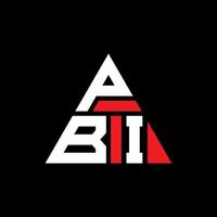 création de logo de lettre triangle pbi avec forme de triangle. monogramme de conception de logo triangle pbi. modèle de logo vectoriel triangle pbi avec couleur rouge. logo triangulaire pbi logo simple, élégant et luxueux.