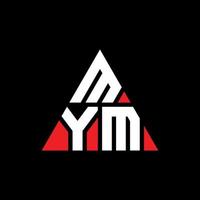 création de logo de lettre triangle mym avec forme de triangle. monogramme de conception de logo triangle mym. modèle de logo vectoriel mym triangle avec couleur rouge. logo triangulaire mym logo simple, élégant et luxueux.