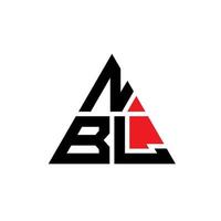 création de logo de lettre triangle nbl avec forme de triangle. monogramme de conception de logo triangle nbl. modèle de logo vectoriel triangle nbl avec couleur rouge. logo triangulaire nbl logo simple, élégant et luxueux.