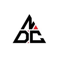 création de logo de lettre triangle ndc avec forme de triangle. monogramme de conception de logo triangle ndc. modèle de logo vectoriel triangle ndc avec couleur rouge. logo triangulaire ndc logo simple, élégant et luxueux.