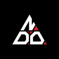 création de logo de lettre triangle ndo avec forme de triangle. monogramme de conception de logo triangle ndo. modèle de logo vectoriel triangle ndo avec couleur rouge. ndo logo triangulaire logo simple, élégant et luxueux.