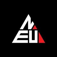 création de logo de lettre triangle neu avec forme de triangle. monogramme de conception de logo triangle neu. modèle de logo vectoriel triangle neu avec couleur rouge. neu logo triangulaire logo simple, élégant et luxueux.