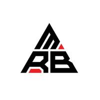 création de logo de lettre triangle mrb avec forme de triangle. monogramme de conception de logo triangle mrb. modèle de logo vectoriel triangle mrb avec couleur rouge. logo triangulaire mrb logo simple, élégant et luxueux.