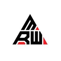 création de logo de lettre triangle mrw avec forme de triangle. monogramme de conception de logo triangle mrw. modèle de logo vectoriel triangle mrw avec couleur rouge. logo triangulaire mrw logo simple, élégant et luxueux.