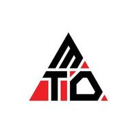 création de logo de lettre triangle mto avec forme de triangle. monogramme de conception de logo triangle mto. modèle de logo vectoriel triangle mto avec couleur rouge. logo triangulaire mto logo simple, élégant et luxueux.