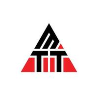 création de logo de lettre triangle mtt avec forme de triangle. monogramme de conception de logo triangle mtt. modèle de logo vectoriel triangle mtt avec couleur rouge. logo triangulaire mtt logo simple, élégant et luxueux.