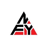 création de logo de lettre triangle nfy avec forme de triangle. monogramme de conception de logo triangle nfy. modèle de logo vectoriel triangle nfy avec couleur rouge. logo triangulaire nfy logo simple, élégant et luxueux.