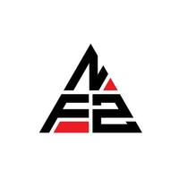 création de logo de lettre triangle nfz avec forme de triangle. monogramme de conception de logo triangle nfz. modèle de logo vectoriel triangle nfz avec couleur rouge. logo triangulaire nfz logo simple, élégant et luxueux.