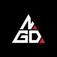 création de logo de lettre triangle ngd avec forme de triangle. monogramme de conception de logo triangle ngd. modèle de logo vectoriel triangle ngd avec couleur rouge. logo triangulaire ngd logo simple, élégant et luxueux.