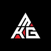 création de logo de lettre triangle mkg avec forme de triangle. monogramme de conception de logo triangle mkg. modèle de logo vectoriel triangle mkg avec couleur rouge. logo triangulaire mkg logo simple, élégant et luxueux.