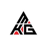 création de logo de lettre triangle mkg avec forme de triangle. monogramme de conception de logo triangle mkg. modèle de logo vectoriel triangle mkg avec couleur rouge. logo triangulaire mkg logo simple, élégant et luxueux.