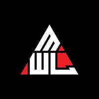 création de logo de lettre triangle mwl avec forme de triangle. monogramme de conception de logo triangle mwl. modèle de logo vectoriel triangle mwl avec couleur rouge. logo triangulaire mwl logo simple, élégant et luxueux.