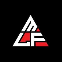 création de logo de lettre triangle mlf avec forme de triangle. monogramme de conception de logo triangle mlf. modèle de logo vectoriel triangle mlf avec couleur rouge. logo triangulaire mlf logo simple, élégant et luxueux.