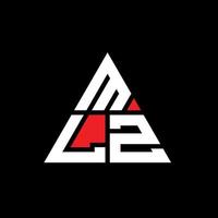 création de logo de lettre triangle mlz avec forme de triangle. monogramme de conception de logo triangle mlz. modèle de logo vectoriel triangle mlz avec couleur rouge. logo triangulaire mlz logo simple, élégant et luxueux.