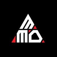 création de logo de lettre triangle mmo avec forme de triangle. monogramme de conception de logo triangle mmo. modèle de logo vectoriel triangle mmo avec couleur rouge. mmo logo triangulaire logo simple, élégant et luxueux.