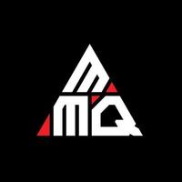 création de logo de lettre triangle mmq avec forme de triangle. monogramme de conception de logo triangle mmq. modèle de logo vectoriel triangle mmq avec couleur rouge. logo triangulaire mmq logo simple, élégant et luxueux.