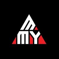 création de logo de lettre triangle mmy avec forme de triangle. monogramme de conception de logo mmy triangle. modèle de logo vectoriel mmy triangle avec couleur rouge. mmy logo triangulaire logo simple, élégant et luxueux.