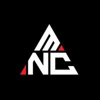 création de logo de lettre triangle mnc avec forme de triangle. monogramme de conception de logo triangle mnc. modèle de logo vectoriel triangle mnc avec couleur rouge. logo triangulaire mnc logo simple, élégant et luxueux.