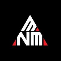 création de logo de lettre triangle mnm avec forme de triangle. monogramme de conception de logo triangle mnm. modèle de logo vectoriel triangle mnm avec couleur rouge. logo triangulaire mnm logo simple, élégant et luxueux.