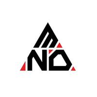 création de logo de lettre triangle mno avec forme de triangle. monogramme de conception de logo triangle mno. modèle de logo vectoriel triangle mno avec couleur rouge. logo triangulaire mno logo simple, élégant et luxueux.