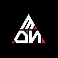 création de logo de lettre triangle lun avec forme de triangle. monogramme de conception de logo triangle mon. modèle de logo vectoriel mon triangle avec couleur rouge. mon logo triangulaire logo simple, élégant et luxueux.