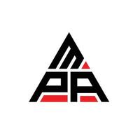 création de logo de lettre triangle mpa avec forme de triangle. monogramme de conception de logo triangle mpa. modèle de logo vectoriel triangle mpa avec couleur rouge. logo triangulaire mpa logo simple, élégant et luxueux.