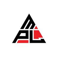 création de logo de lettre triangle mpl avec forme de triangle. monogramme de conception de logo triangle mpl. modèle de logo vectoriel triangle mpl avec couleur rouge. logo triangulaire mpl logo simple, élégant et luxueux.