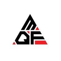 création de logo de lettre triangle mqf avec forme de triangle. monogramme de conception de logo triangle mqf. modèle de logo vectoriel triangle mqf avec couleur rouge. logo triangulaire mqf logo simple, élégant et luxueux.