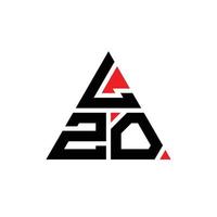 création de logo de lettre triangle lzo avec forme de triangle. monogramme de conception de logo triangle lzo. modèle de logo vectoriel triangle lzo avec couleur rouge. logo triangulaire lzo logo simple, élégant et luxueux.