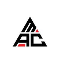 création de logo de lettre mac triangle avec forme de triangle. monogramme de conception de logo mac triangle. modèle de logo vectoriel triangle mac avec couleur rouge. logo triangulaire mac logo simple, élégant et luxueux.