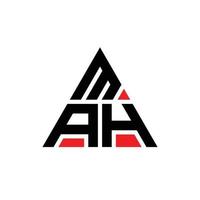 création de logo de lettre mah triangle avec forme de triangle. monogramme de conception de logo mah triangle. modèle de logo vectoriel mah triangle avec couleur rouge. mah logo triangulaire logo simple, élégant et luxueux.