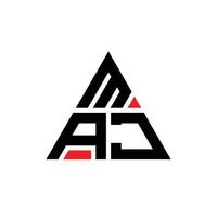 création de logo de lettre maj triangle avec forme de triangle. monogramme de conception de logo maj triangle. modèle de logo vectoriel maj triangle avec couleur rouge. maj logo triangulaire logo simple, élégant et luxueux.