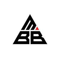 création de logo de lettre triangle mbb avec forme de triangle. monogramme de conception de logo triangle mbb. modèle de logo vectoriel triangle mbb avec couleur rouge. logo triangulaire mbb logo simple, élégant et luxueux.