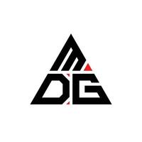 création de logo de lettre triangle mdg avec forme de triangle. monogramme de conception de logo triangle mdg. modèle de logo vectoriel triangle mdg avec couleur rouge. logo triangulaire mdg logo simple, élégant et luxueux.