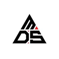 création de logo de lettre triangle mds avec forme de triangle. monogramme de conception de logo triangle mds. modèle de logo vectoriel triangle mds avec couleur rouge. logo triangulaire mds logo simple, élégant et luxueux.