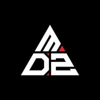 création de logo de lettre triangle mdz avec forme de triangle. monogramme de conception de logo triangle mdz. modèle de logo vectoriel triangle mdz avec couleur rouge. logo triangulaire mdz logo simple, élégant et luxueux.