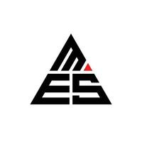 création de logo de lettre triangle mes avec forme de triangle. monogramme de conception de logo triangle mes. modèle de logo vectoriel triangle mes avec la couleur rouge. mes logo triangulaire logo simple, élégant et luxueux.