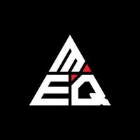 création de logo de lettre triangle meq avec forme de triangle. monogramme de conception de logo triangle meq. modèle de logo vectoriel triangle meq avec couleur rouge. logo triangulaire meq logo simple, élégant et luxueux.